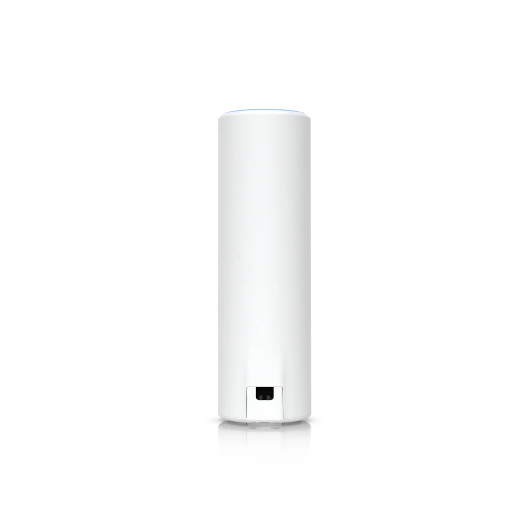 Punto de acceso wifi exterior cilindro blanco vertical con puerto Gigabit negro