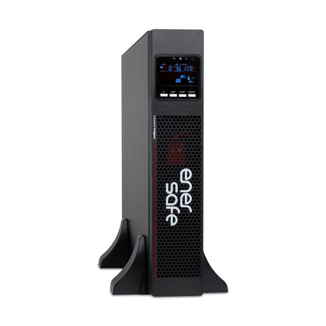 UPS Enersafe ESOL RTH 1000VA Online Doble Conversión Rack Torre 2U — Vista frontal con pantalla LCD