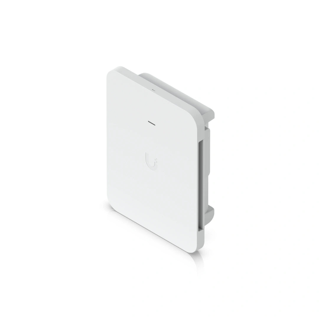 Isométrica del marco con bordes redondeados y logo Ubiquiti en relieve
