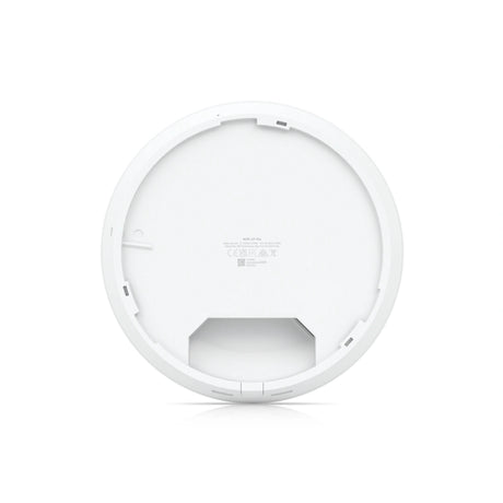 Parte posterior del access point Ubiquiti AP WiFi 7 interior con área de montaje empotrada, corte de gestión de cables y