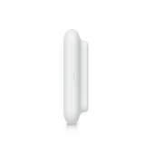 Perfil lateral aerodinámico del dispositivo con indicadores LED azules verticales