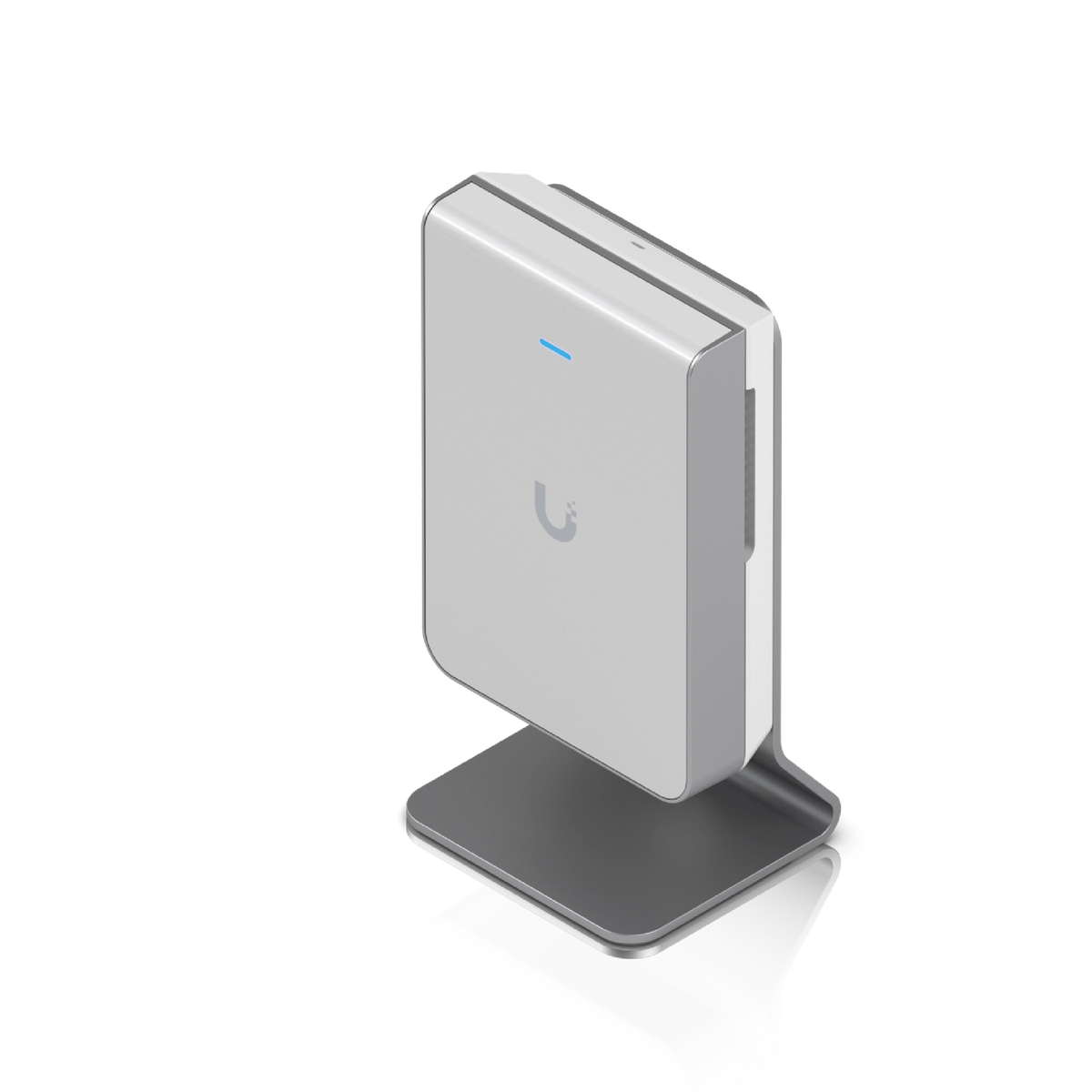 Dispositivo UniFi U7 Pro Wall montado firmemente sobre el bracket de aluminio