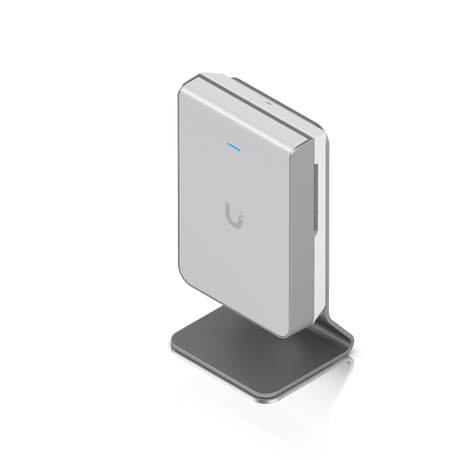Dispositivo UniFi U7 Pro Wall montado firmemente sobre el bracket de aluminio