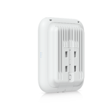 Vista trasera del equipo wifi 7 para empresas exteriores con aletas de refrigeración