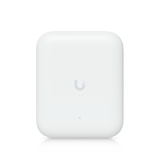 Punto de acceso wifi 7 exterior frontal cuadrado con luz LED azul activa