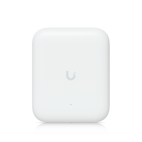 Punto de acceso wifi 7 exterior frontal cuadrado con luz LED azul activa